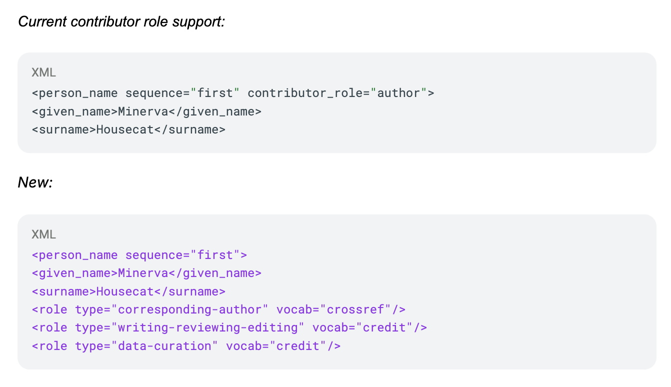 Current vs new contributor role support