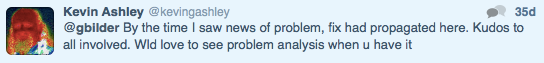 @kevingashley tweets asking for followup analysis